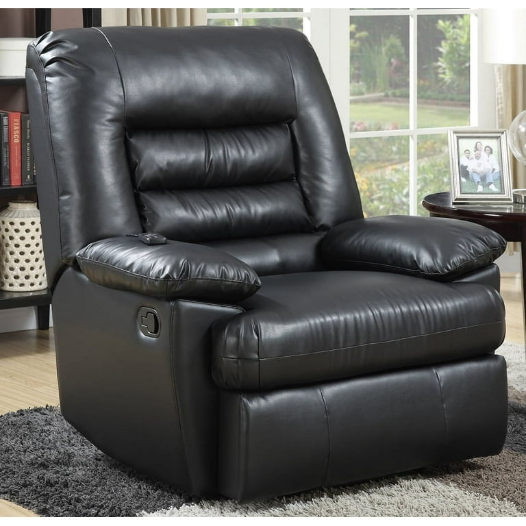 Serta Big Tall Memory Foam Massage Recliner Black in Faux Leather Multiple Color Options Walmart