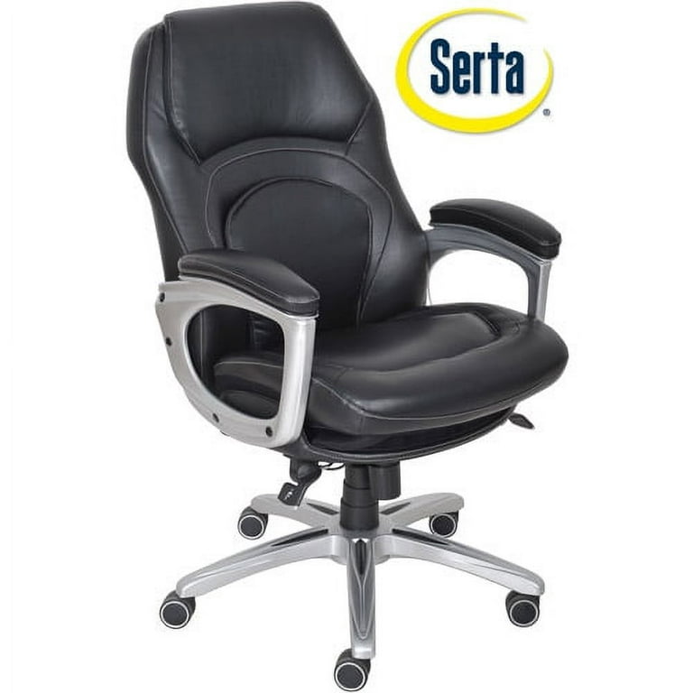 Serta Heavy-Duty Bonded Leather Commercial Office Chair with