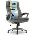 thumbnail image 1 of Serta Bonded Leather Big and Tall Executive Office Chair with Arms - Gray, 1 of 16