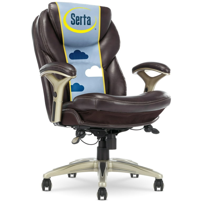 Serta Executive Office Chair, Bonded Leather, 250 lb. Capacity