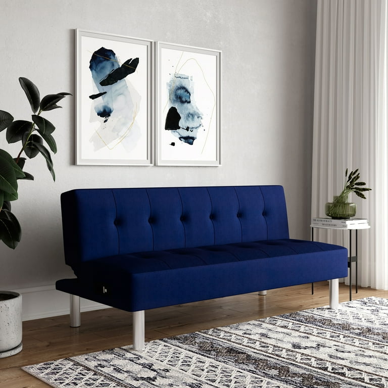 Serta Canon Futon with Power Blue Fabric Walmart
