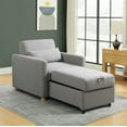 thumbnail image 1 of Serta Carly Scandinavian Style Convertible Chair, Gray Fabric, 1 of 7