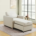 thumbnail image 1 of Serta Carly Scandinavian Style Convertible Chair, Ivory Fabric, 1 of 7
