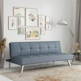 thumbnail image 1 of Serta Carson Convertible Sofa in Light Gray Fabric Upholstery, 1 of 9