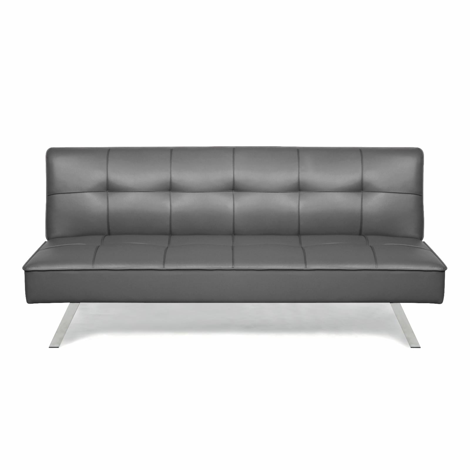 Serta Charlie Full Convertible Futon Red Faux Leather Walmart