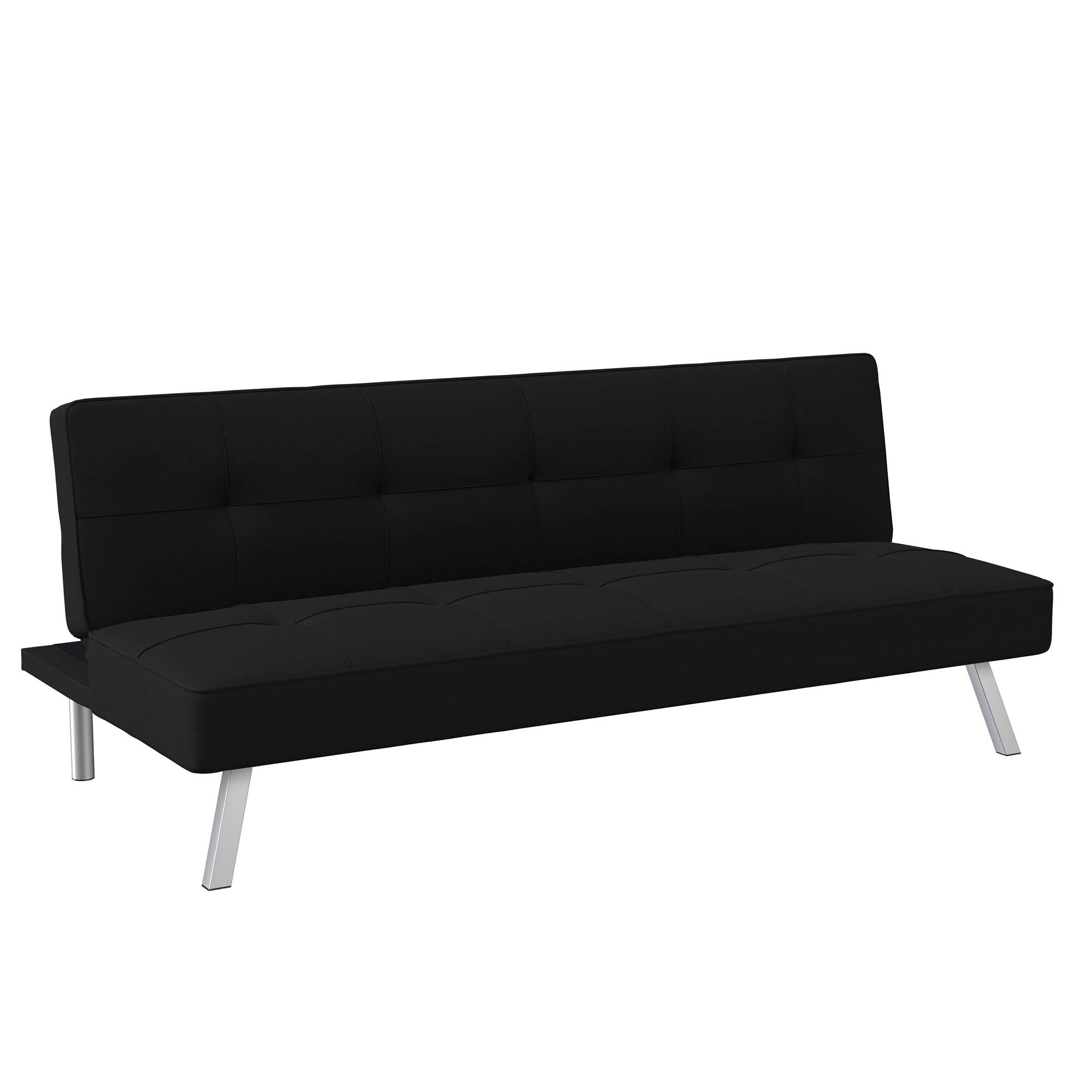 Serta Chelsea Modern Full Futon Black Fabric Walmart