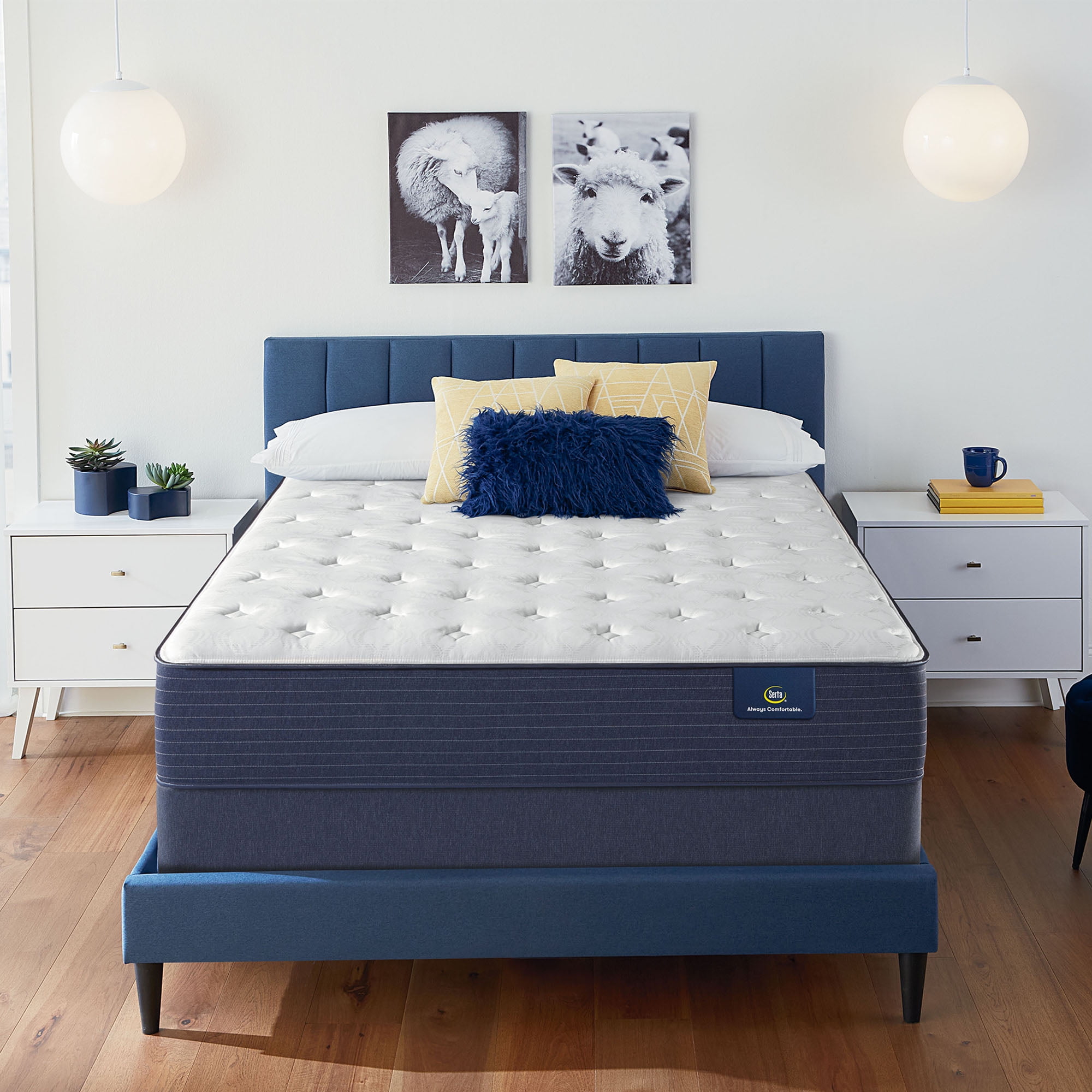 "Serta Clarks Hill 11"" Plush Full Mattress Innerspring, Coil System, FiberglassFree