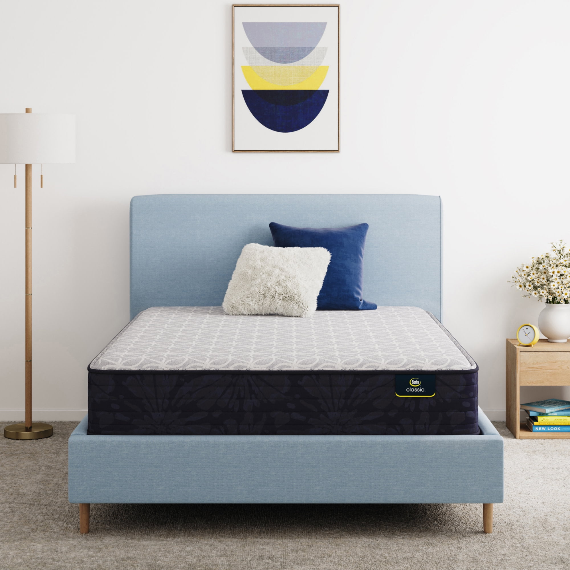 Serta Classic Clarks Hill Ltd 12.5 Firm Mattress Set Twin XL Low Profile