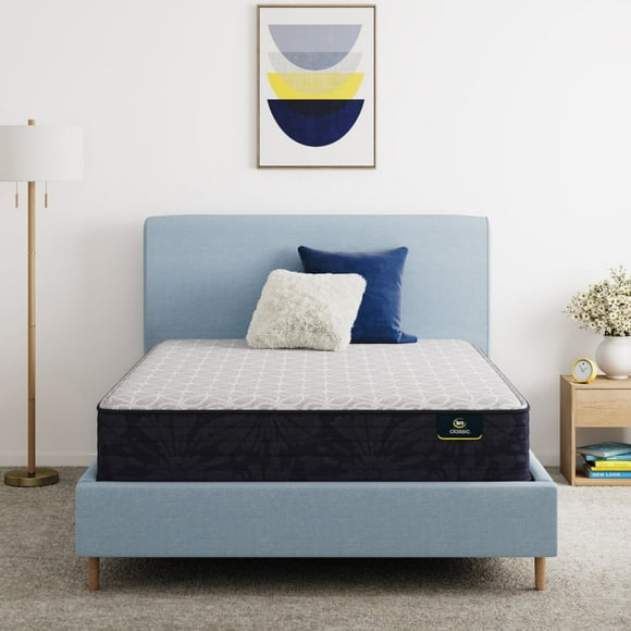 Serta Classic Clarks Hill Ltd 11.5" Medium Tight Top Twin XL Innerspring Adult Mattress Low Profile Set