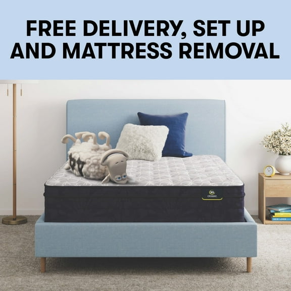 Serta 12.5" Twin Classic Clarks Hill Ltd Plush Euro Top Innerspring Adult Mattress