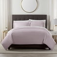 thumbnail image 1 of Serta Comfort Lilac Marble Cotton Solid Duvet Set, Full/Queen, 1 of 5