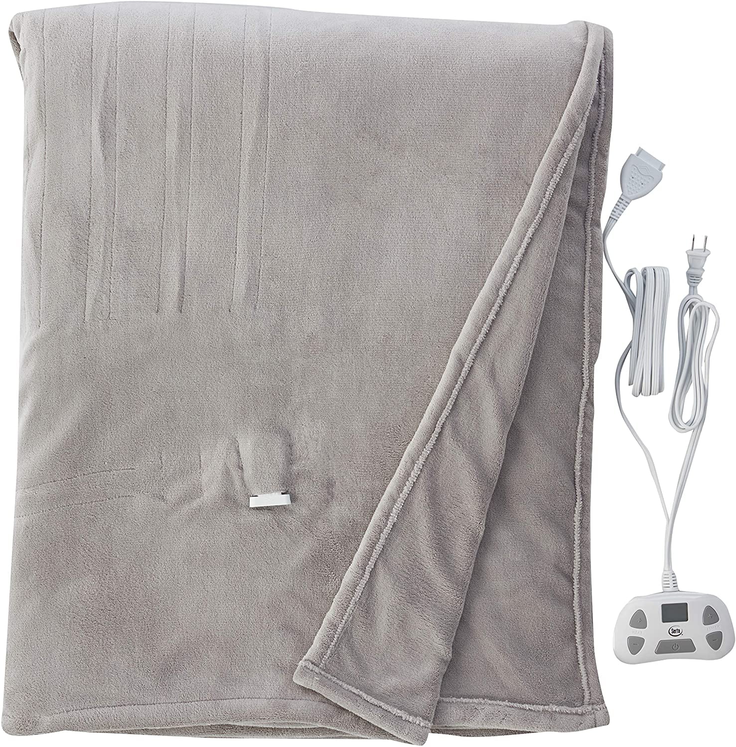 Serta comfort plush electric heated warming blanket sale
