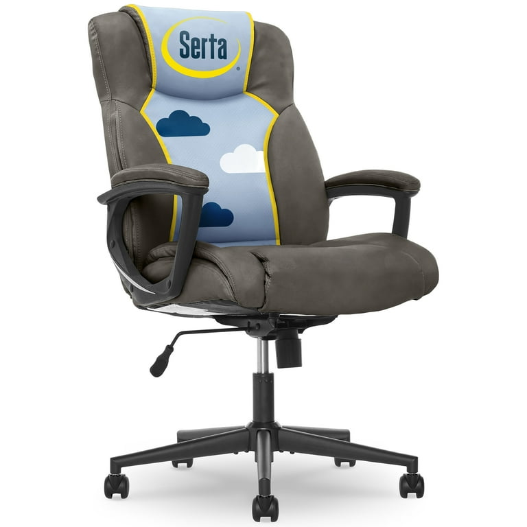 Serta Connor Office Chair Gray Bonded Leather - Walmart.com Serta Connor Office Chair Gray Bonded Leather - Walmart.com
