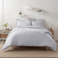 thumbnail image 1 of Serta Contemporary 205 Thread Count 3 Piece Duvet Sets, Full/Queen, Gray, Solid, 1 of 5