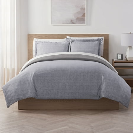 Serta Contemporary 85 Thread Count 4 Piece Duvet Sets, Full/Queen