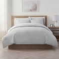 thumbnail image 1 of Serta Contemporary 85 Thread Count 4 Piece Duvet Sets, King, Gray, Solid Print, 1 of 6