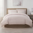 thumbnail image 1 of Serta Contemporary 85 Thread Count 4 Piece Duvet Sets, King, Pink, Solid, 1 of 5