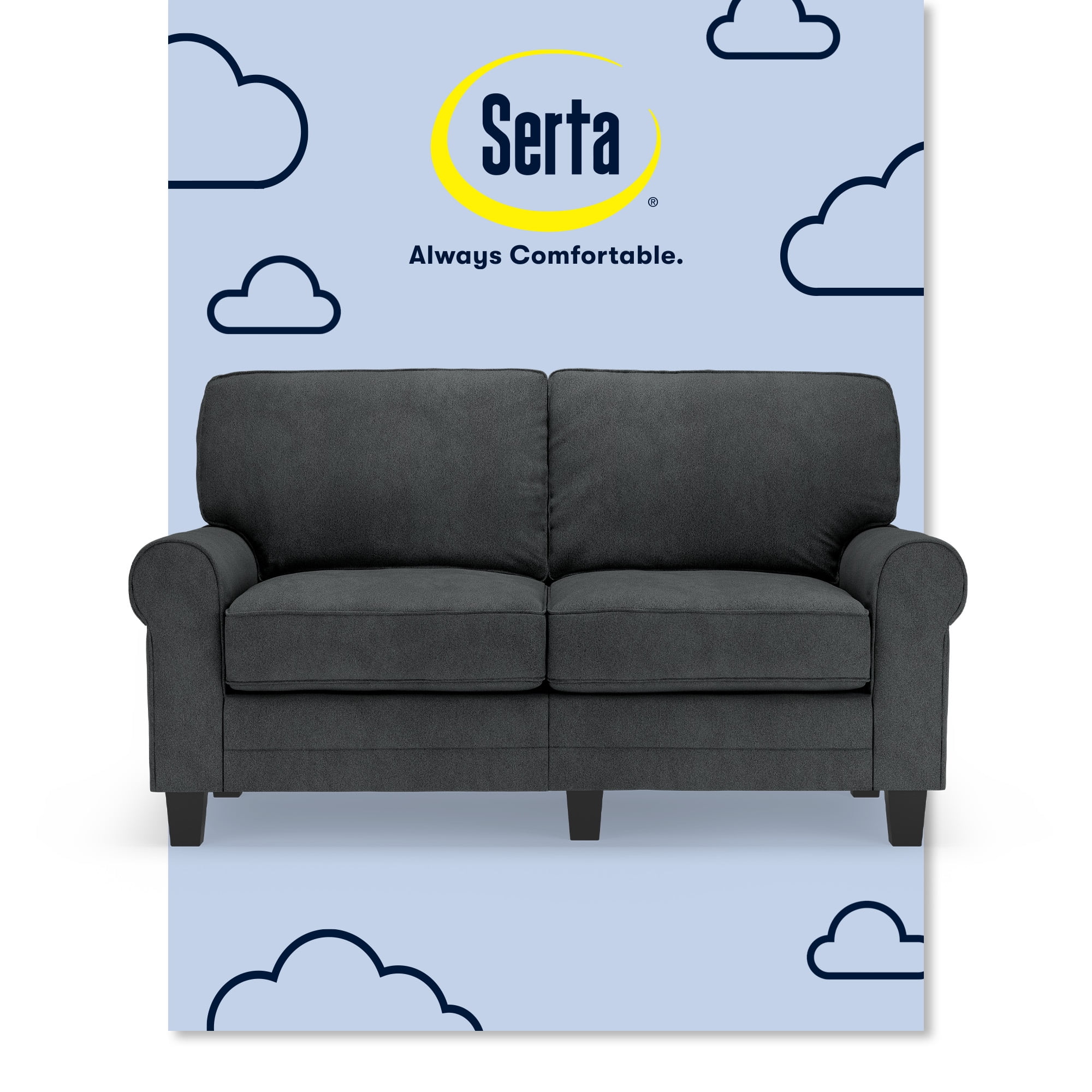 Serta Copenhagen 61 Loveseat Gray