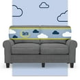 thumbnail image 1 of Serta Copenhagen 61" Rolled Arm Loveseat Sofa with Removable Covers Dark Gray, 1 of 16
