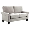 thumbnail image 1 of Serta Copenhagen 61" Round Arm Fabric Loveseat with Storage Light Gray, 1 of 17