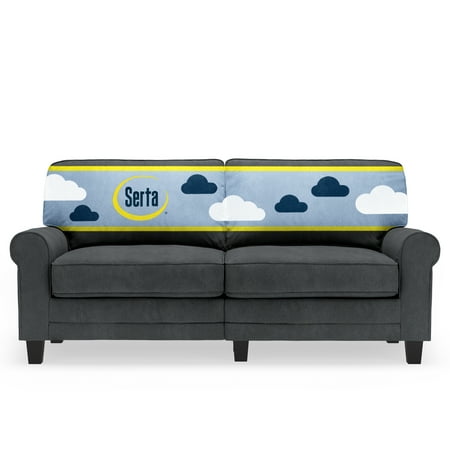 Serta - Copenhagen 3-Seat Polyester Fabric Sofa - Charcoal