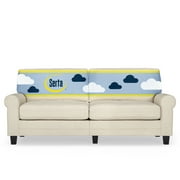 Serta Copenhagen 78" Rolled Arm Sofa, Easy Care Polyester, Loveseat or Couch for Small Spaces, Buttercream