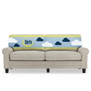 Serta Copenhagen 78" Rolled Arm Sofa, Easy Care Polyester, Loveseat or Couch for Small Spaces, Light Gray