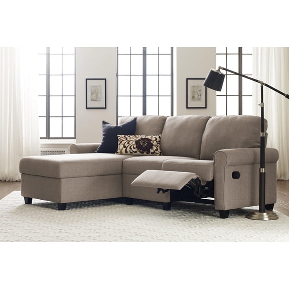 Serta Copenhagen Reclining Sectional with Left Storage Chaise - Beige