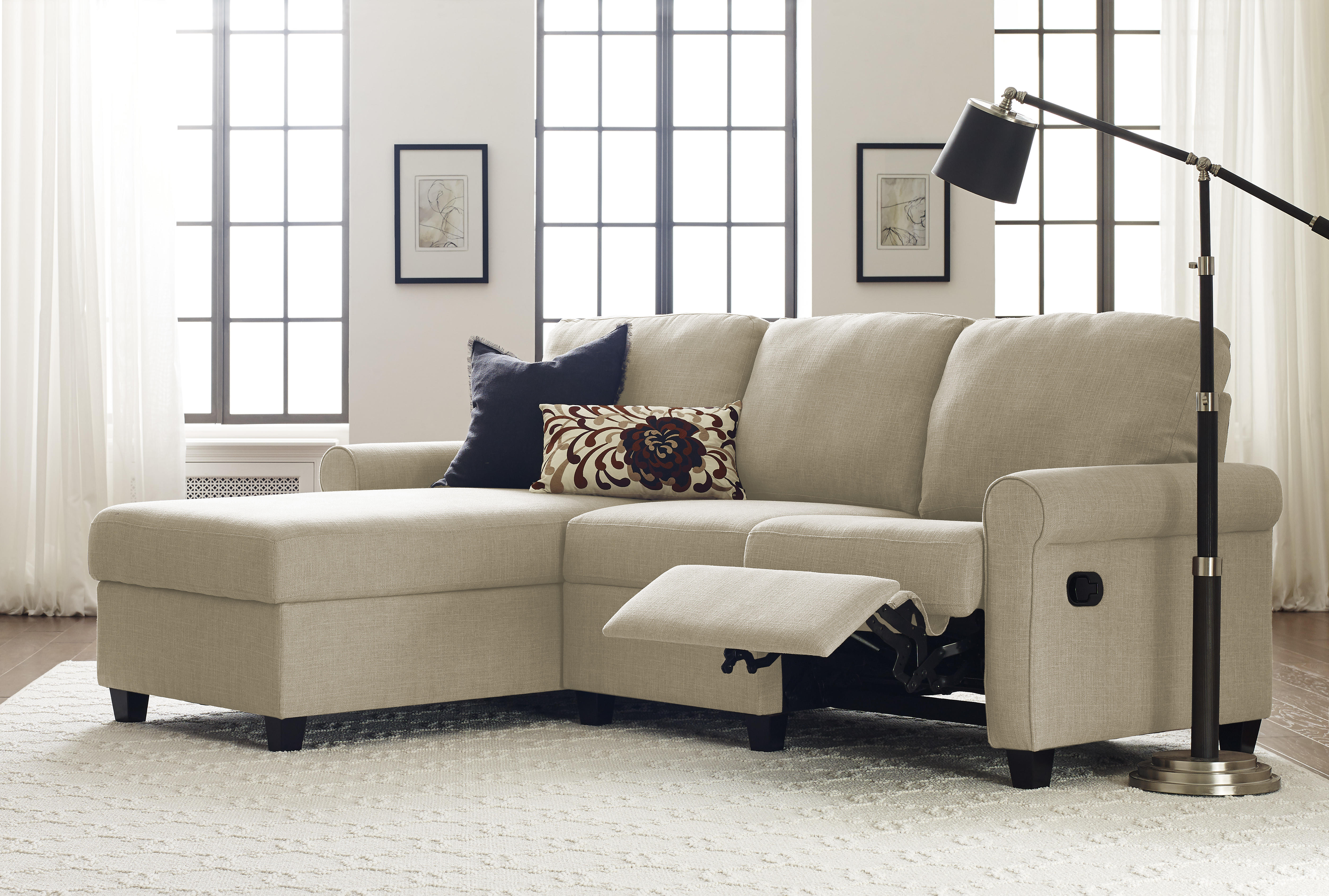 Serta Copenhagen Reclining Sectional with Left Storage Chaise - Oatmeal - image 1 of 9