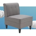 thumbnail image 1 of Serta Copenhagen Tufted Slipper Chair, Polyester Woven Fabric, Sinuous Spring Cushion Seat Gray, 1 of 10