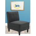thumbnail image 1 of Serta Copenhagen Slipper Chair, Tufted Backrest, Sinuous Spring Seat Cushion, Polyester Fabric, Charcoal, 1 of 10