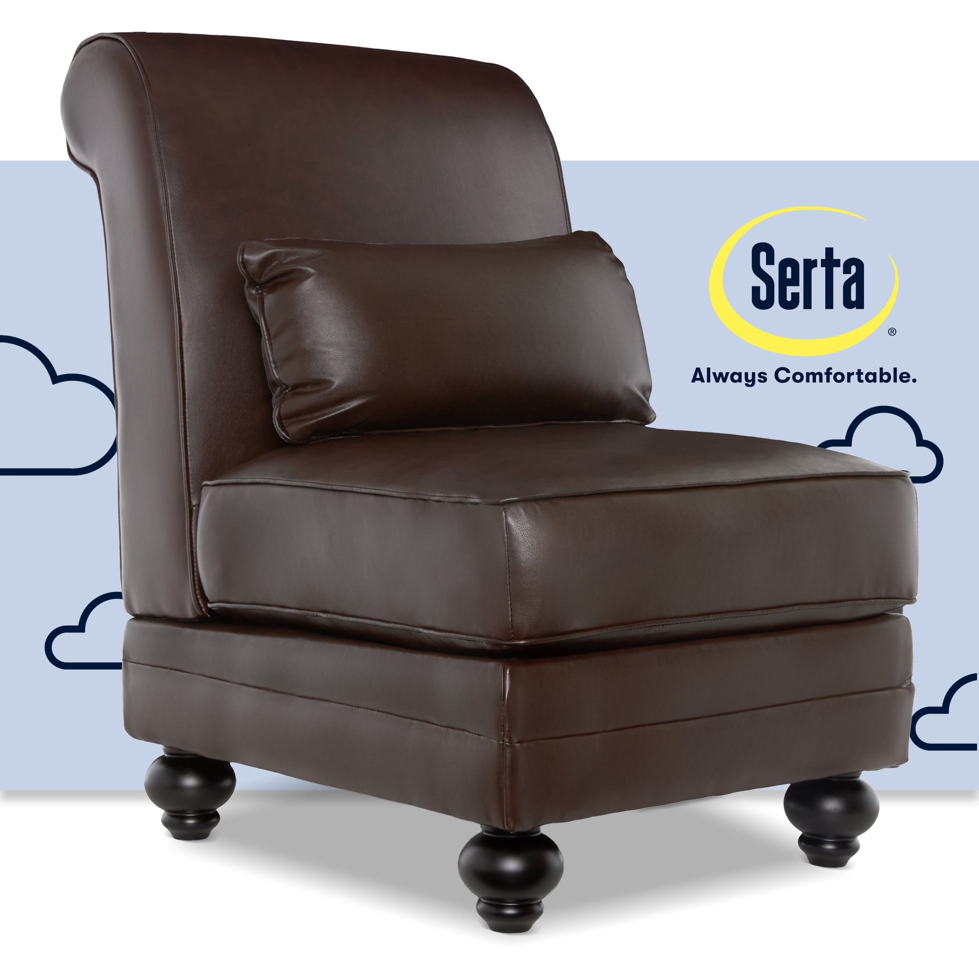Brown slipper chair discount