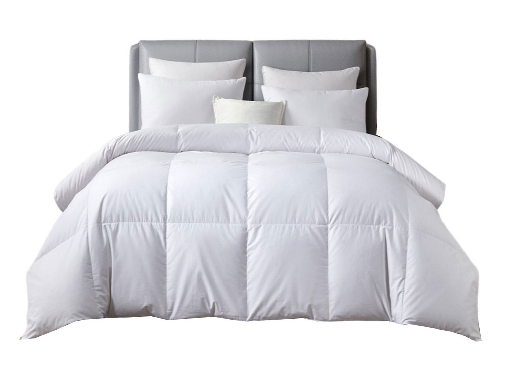 Full White Cotton Sateen Down Bedspread