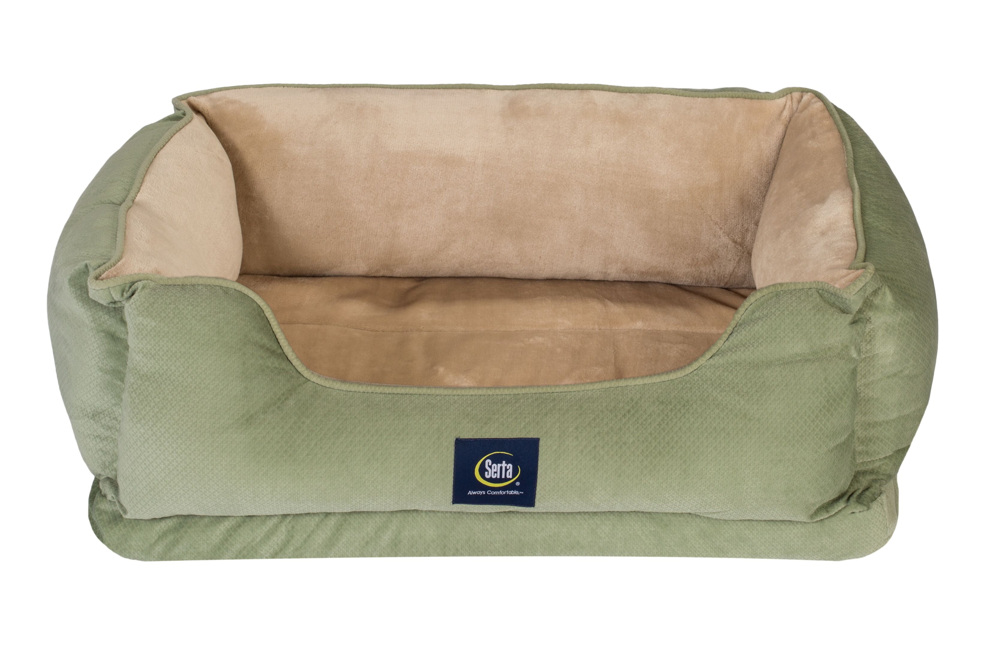 Serta Cuddler Small Orthopedic Dog Cat Bed with Machine Washable Cover, Sage
