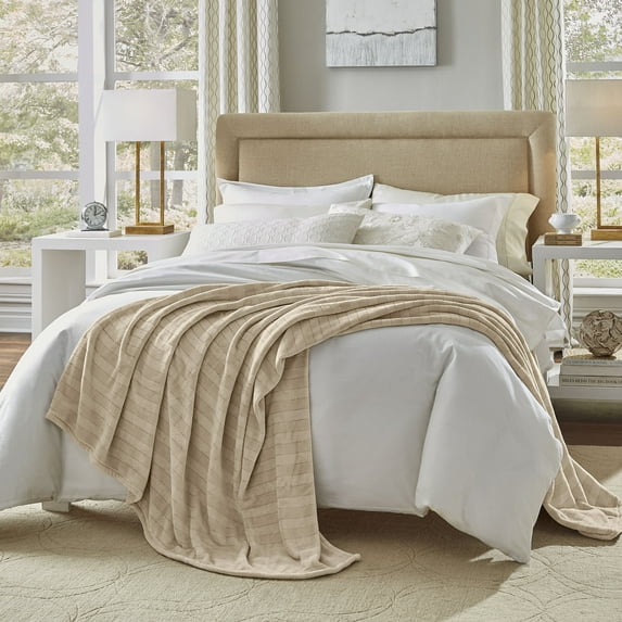 Serta Damask Stripe Blanket