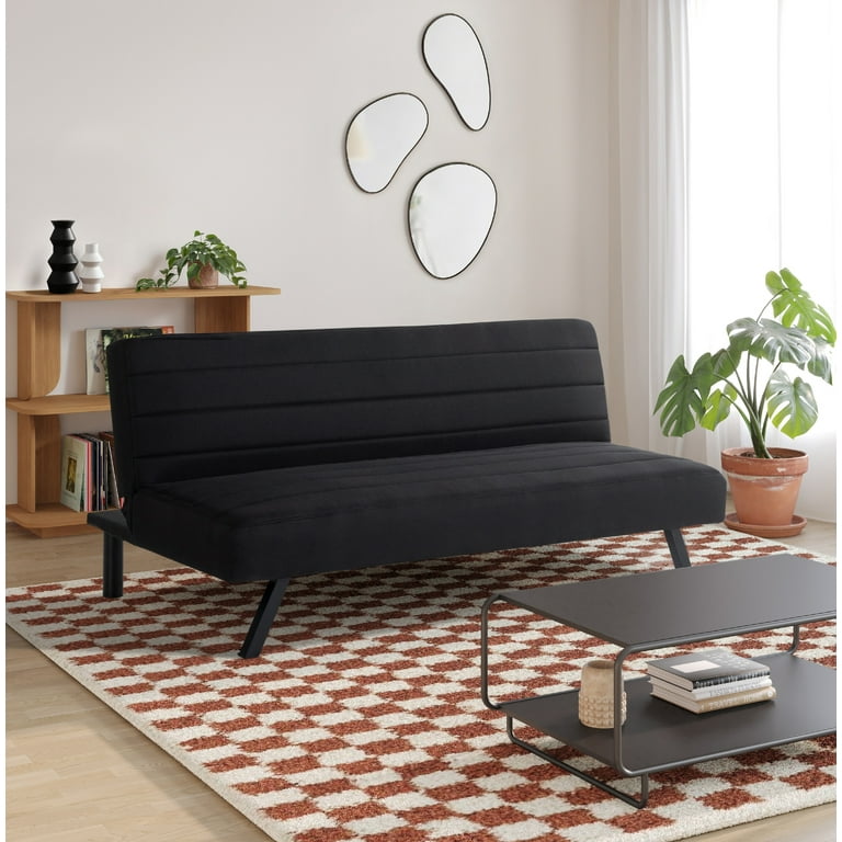 【未使用美品】NEIGHBORHOOD FOLDING SOFA ブラック Serta, Futon, Black woven fabric, Modern twin convertible bed