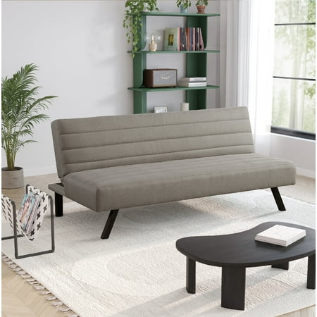 Serta Danbury Modern Twin Futon, Taupe Woven Fabric
