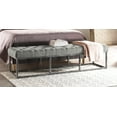 thumbnail image 1 of Serta Danes Tufted Bench with Iron Legs Pearl Gray, 1 of 7