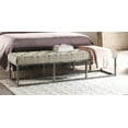 thumbnail image 1 of Serta Danes 72.5" Tufted Bench with Iron Legs for Bedroom or Living Room, Ivory, 1 of 7