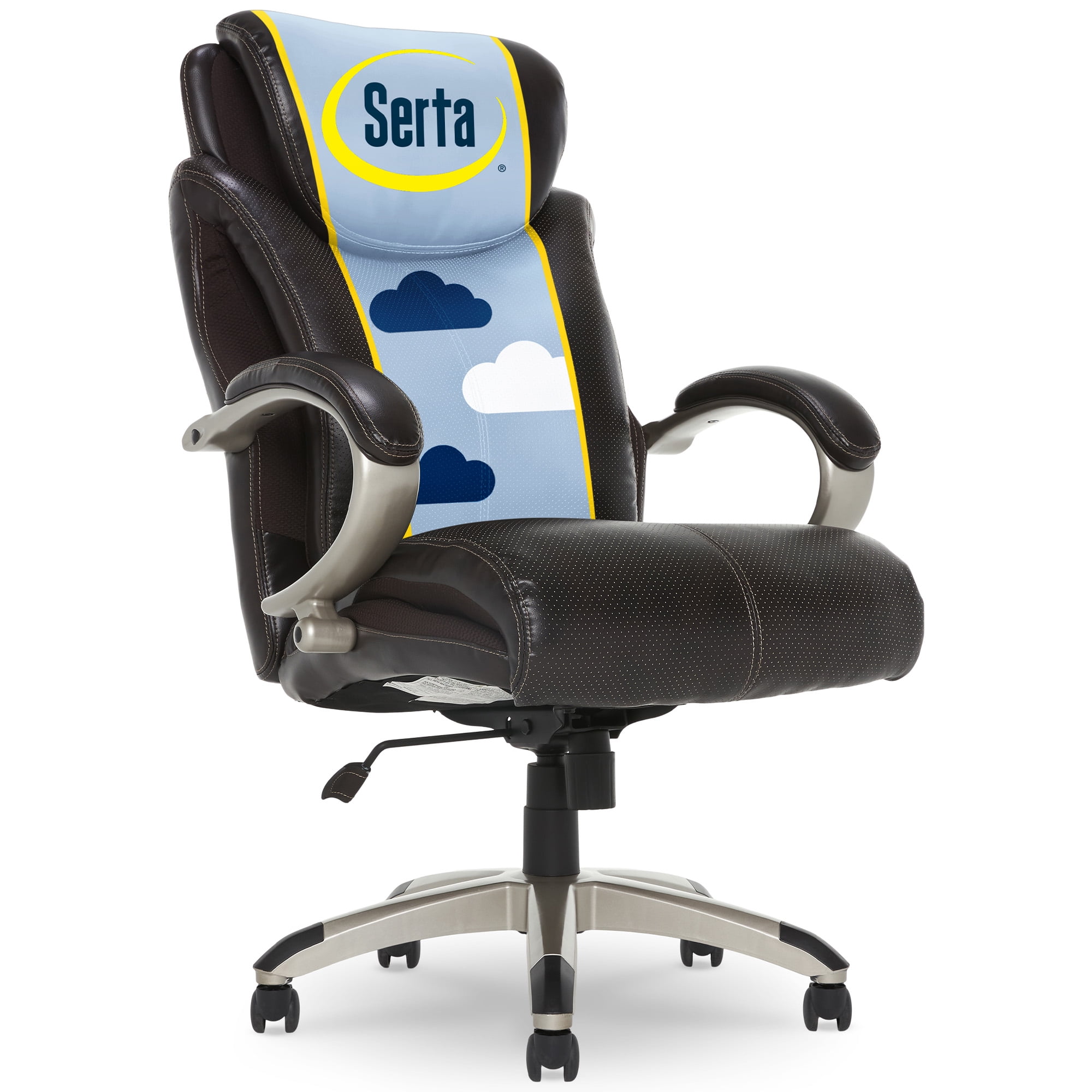 Roasted Chestnut Bonded Leather Executive Swivel Chair with AIR Lumbar Support