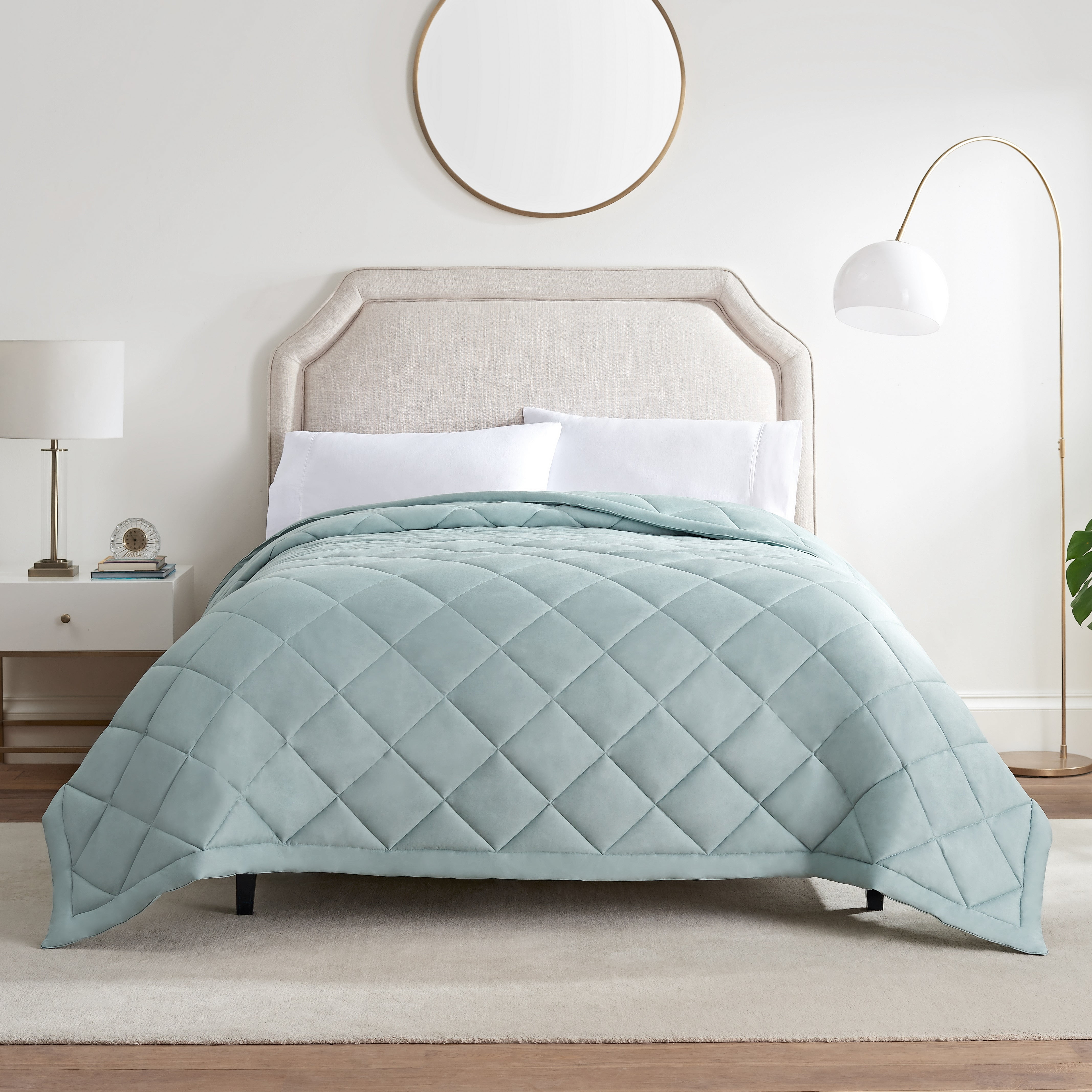 Serta Down Alternative Blanket, Seaglass Green; Twin