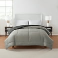 thumbnail image 1 of Serta Down Alternative Comforter 3D Embossed Grid Grey, Twin/Twin XL, 1 of 4