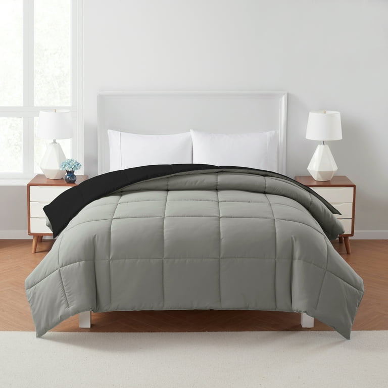 Serta Down Alternative Comforter Grey, Full/Queen