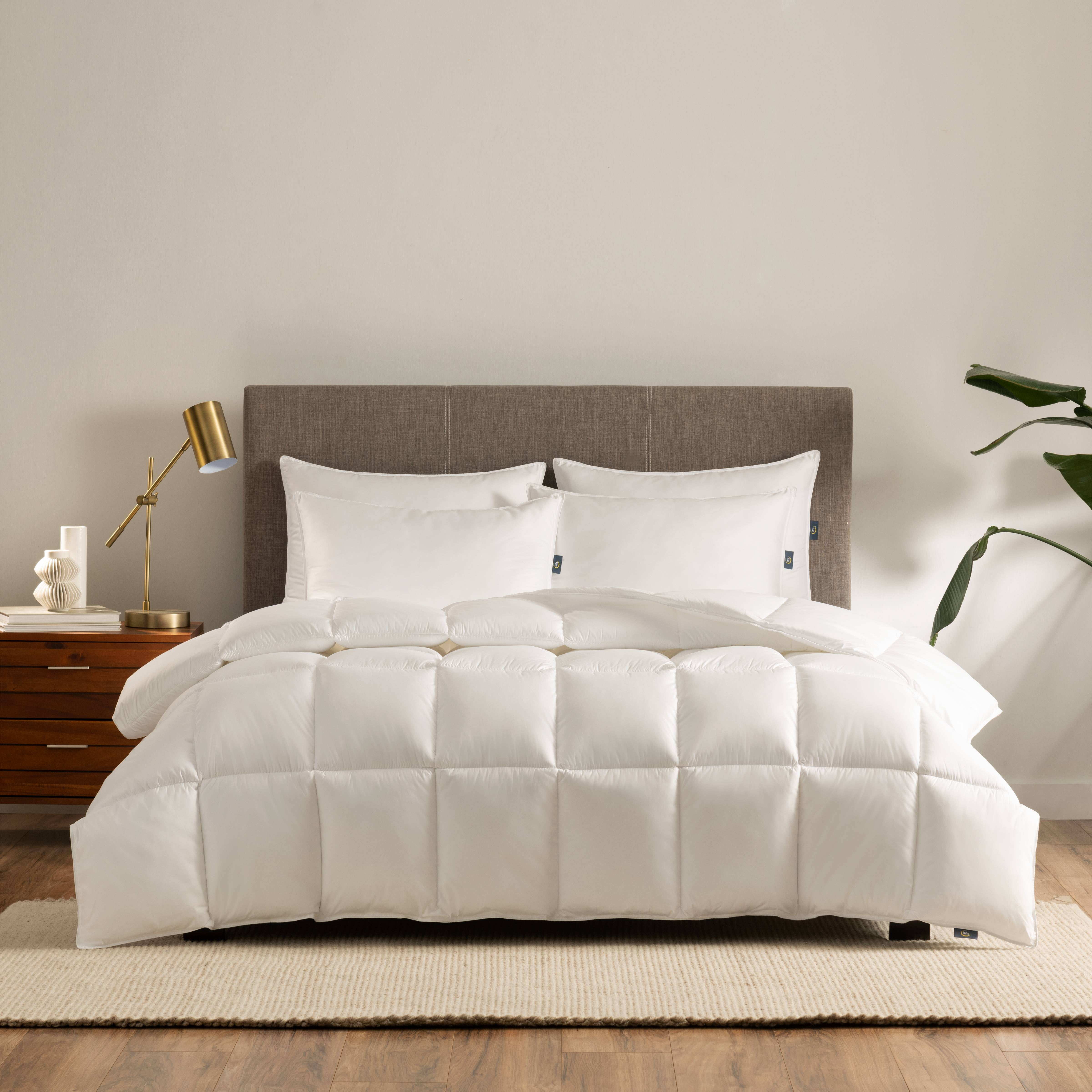 Serta Down Illusion Alternative All Season Comforter, King/Cal King, White