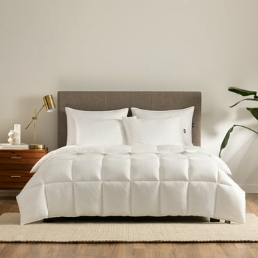 Serta Down Illusion Alternative Polyester with Microfiber Comforter Set, Twin/Twin XL, White