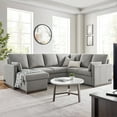 thumbnail image 1 of Serta Ellison Convertible Sectional sofa in Light Gray Fabric Upholstery, 1 of 14