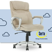 Serta Fabric High-Back Office Chair with Arms, 250 lb Capacity