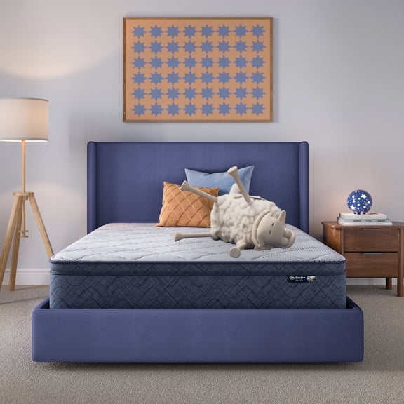 Serta 12" Queen Mattress, Five Star Mattress Plush Pillow Top, Innerspring Adult Sertapedic, Hybrid, Mattress in a Box, Queen Size Mattress