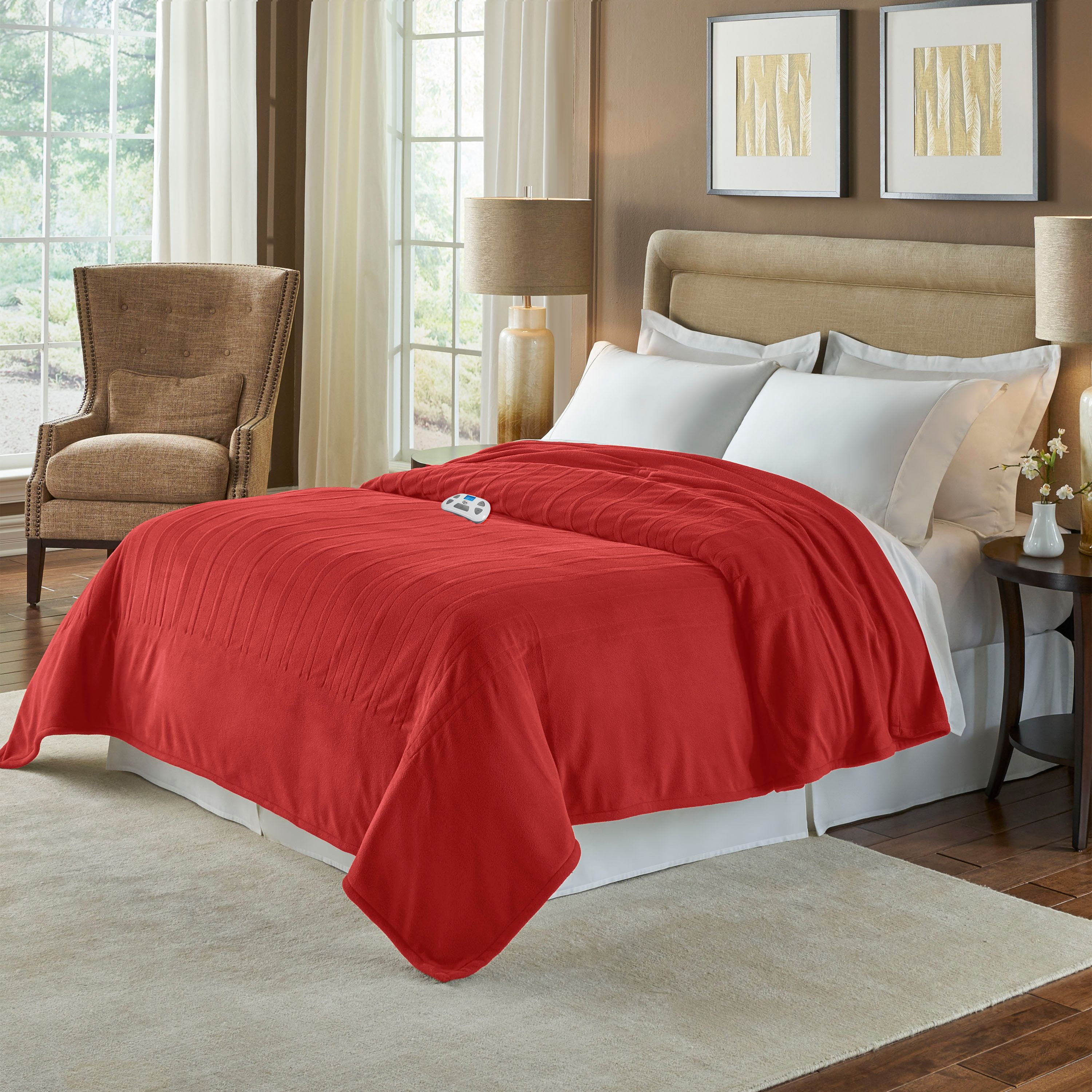 Serta Fleece Electric Warming Blanket, Pre-Warming and Auto Shut-Off Safety  Feature, Programmable Controller with Timer - Walmart.com