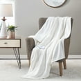thumbnail image 1 of Serta Fleece to Sherpa Heated Throw, 50x60 inch, Ivory, 1 of 9